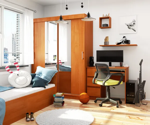 Ak furniture Šatníková skriňa so zrkadlom Reton 150 cm jelša