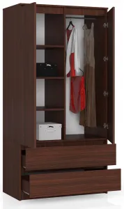 Ak furniture Šatníková skriňa Star 90 cm wenge