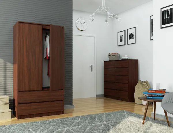 Ak furniture Šatníková skriňa Star 90 cm wenge