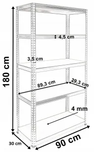 TP Living Rozkladací kovový regál 875kg hnedý