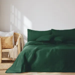 Prikrývka na posteľ AmeliaHome Meadore I fľaškovo zelená, veľkosť 170x270