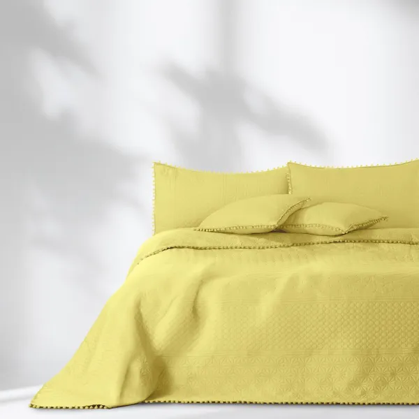 Prehoz na posteľ AmeliaHome Meadore IV medový, veľkosť 240x260