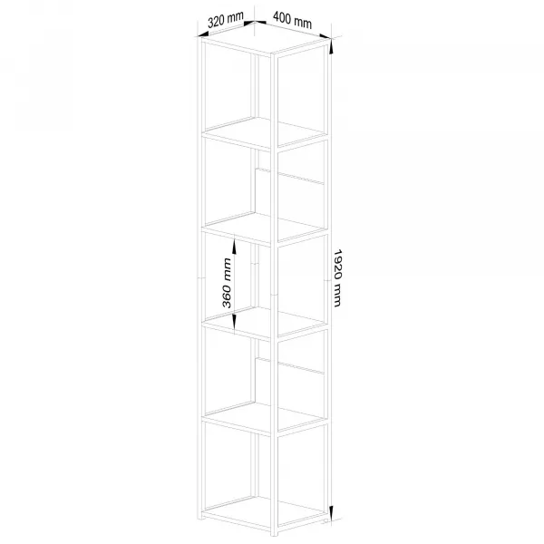 Ak furniture Regál LOFT 40 cm biely