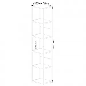 Ak furniture Regál LOFT 40 cm biely