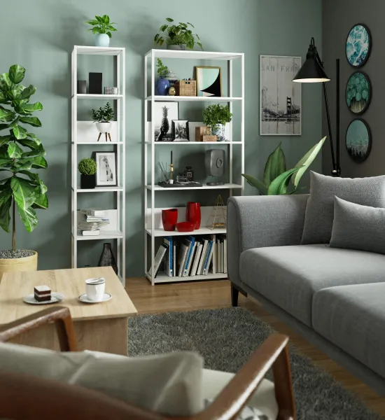 Ak furniture Regál LOFT 40 cm biely