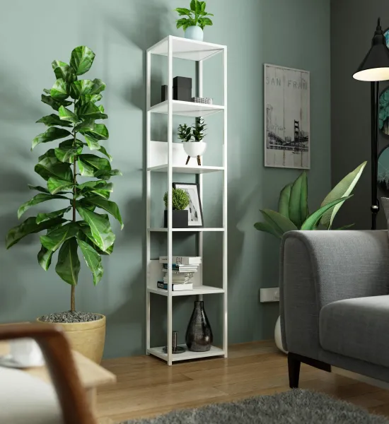Ak furniture Regál LOFT 40 cm biely