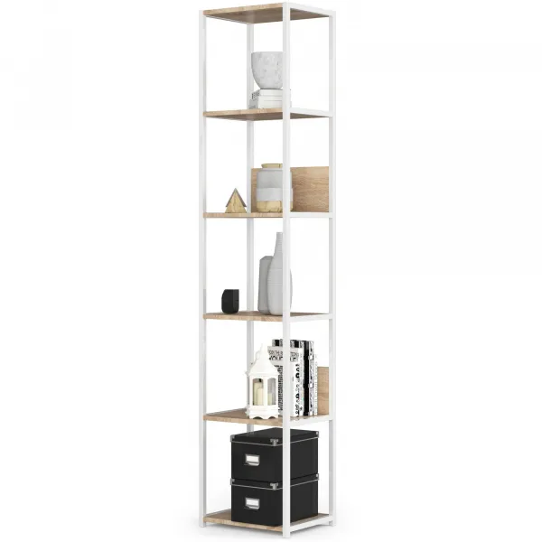 Ak furniture Regál LOFT 40 cm biely/dub sonoma