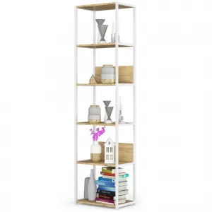 Ak furniture Regál LOFT 50 cm bílý/dub artisan