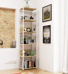 Ak furniture Regál LOFT 50 cm bílý/dub artisan