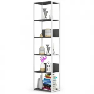 Ak furniture Regál LOFT 50 cm biely/šedý