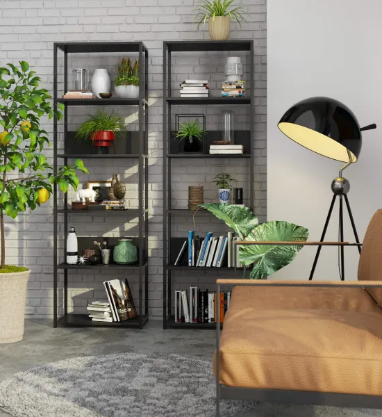 Ak furniture Regál PRAMONI 60x192 cm černý