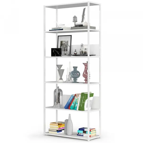 Ak furniture Regál LOFT 80 cm bílý