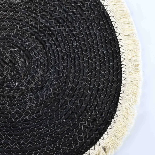 Mondex Podložka na stôl z morskej trávy Bali II 38 cm čierna/biela