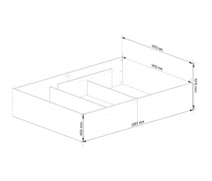 Ak furniture Posteľ CLP 140x200 cm dvojlôžko s roštom biela