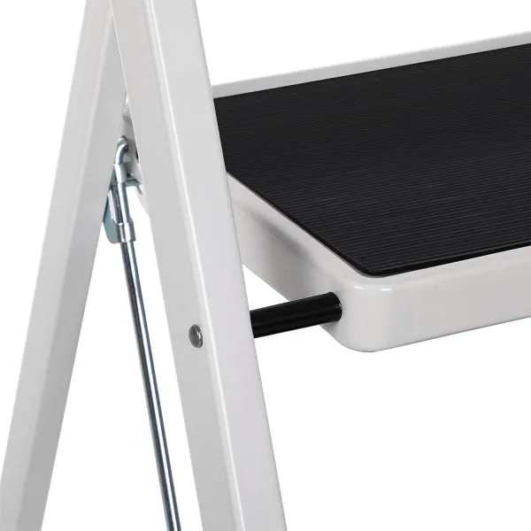 SONGMICS Trojstupňové skladacie schodíky TRIO čierne/biele