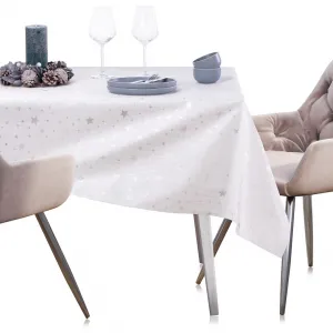 Obrus AmeliaHome STAR DUST strieborný, veľkosť 140x400