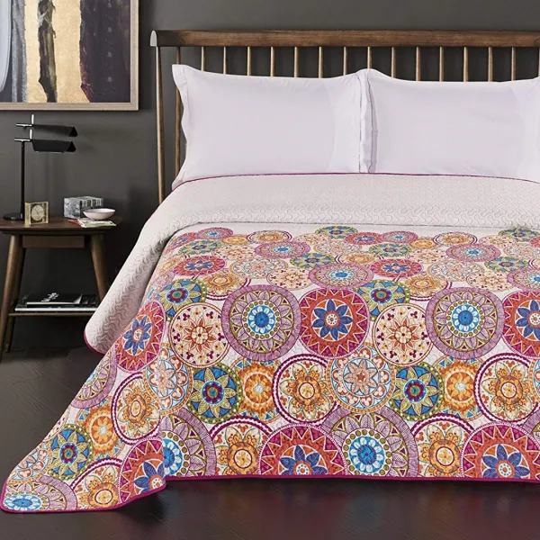 Obojstranný prehoz z mikrovlákna DecoKing Barbra ružový, veľkosť 200x220