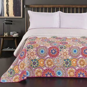 Obojstranný prehoz z mikrovlákna DecoKing Barbra ružový, veľkosť 200x220