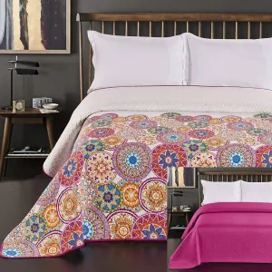 Obojstranný prehoz z mikrovlákna DecoKing Barbra ružový, veľkosť 200x220