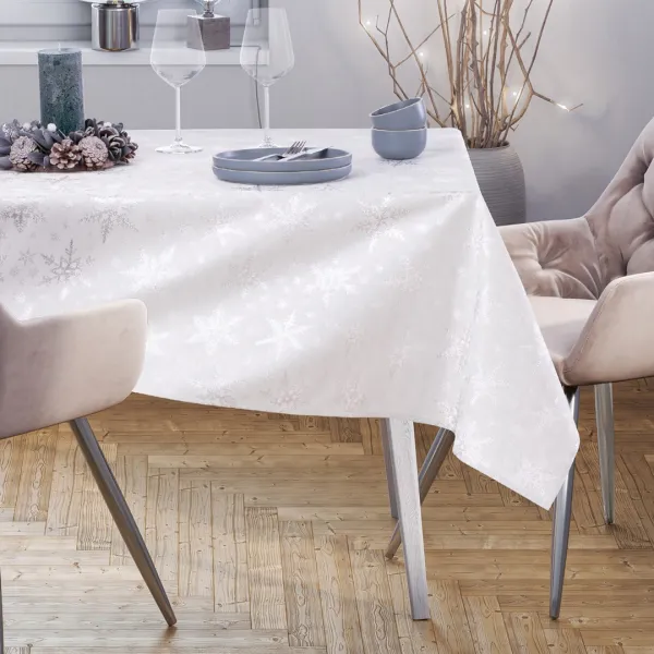 Obrus AmeliaHome Christmas strieborný, veľkosť 140x400