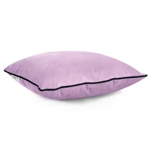 Obliečky na vankúše AmeliaHome Velvet Piping ružové, veľkosť 45x45