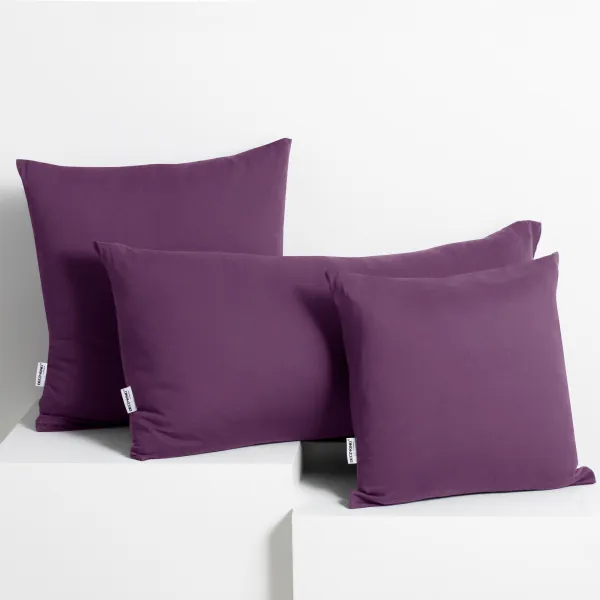 Obliečky na vankúše DecoKing Amber slivkové, veľkosť 80x80*2