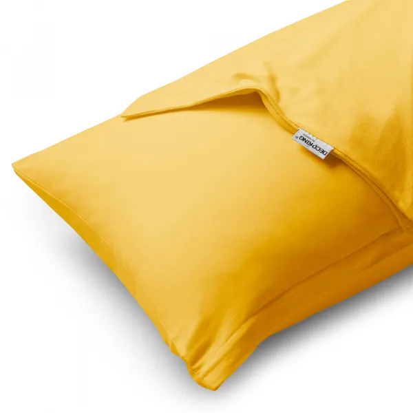 Obliečky na vankúše DecoKing Amber oranžové, veľkosť 40x145*2