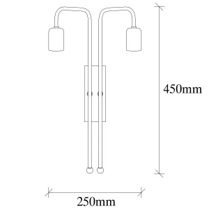 Opviq Nástenná lampa Mum zlatá