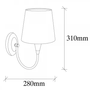 Opviq Nástenná lampa Pardo mosadz/biela