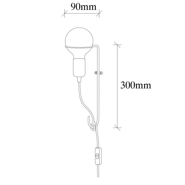 Opviq Nástenná lampa Pota medená