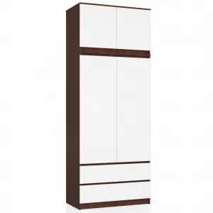 Ak furniture Nadstavec na šatník Star 90 cm wenge/biely