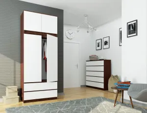 Ak furniture Nadstavec na šatník Star 90 cm wenge/biely