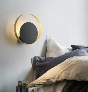 TooLight Nástenná lampa APP992-W čiernozlatá