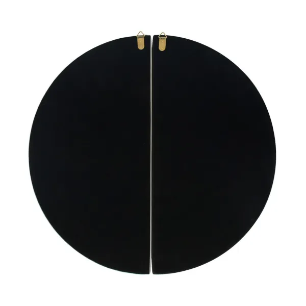 HOMEDE Nástenné zrkadlo Kish čierne, veľkosť 50x2,3x50