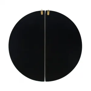 HOMEDE Nástenné zrkadlo Kish čierne, veľkosť 50x2,3x50