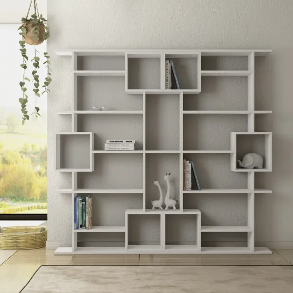 Moderná knižnica Houseland Soto biela
