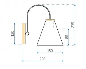 TooLight Nástenná lampa Kinkiet VII čierna