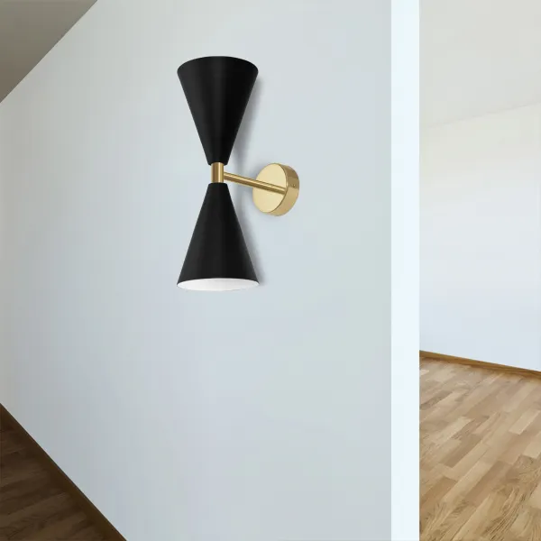 TooLight Nástenná lampa KINKIET STYLE II čierna/zlatá