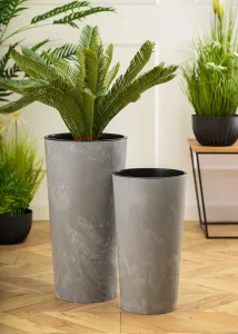 HowHomely Kvetináč URBANIKA 57 cm šedý betón