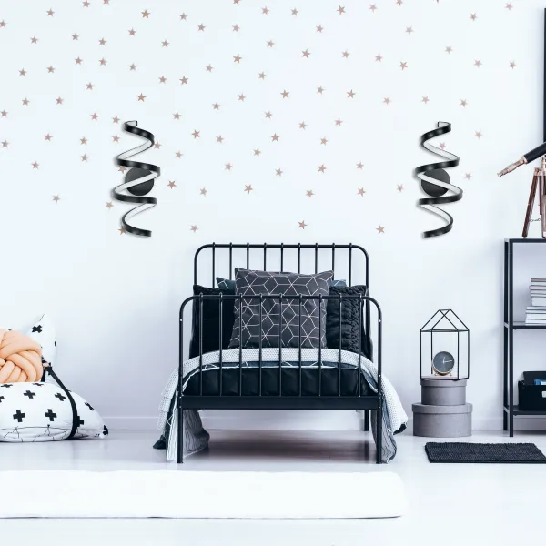 TooLight Nástenná lampa LED SPRING APP826-W matne čierna