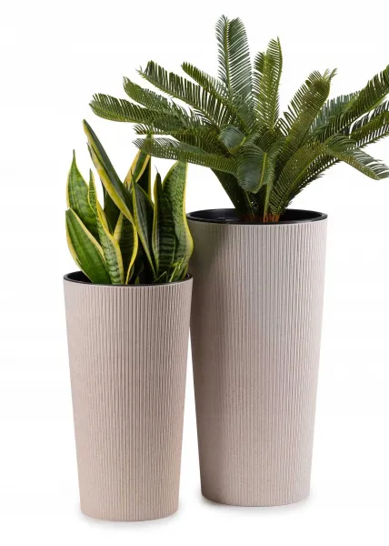 HowHomely Kvetináč URBANIKA ECO 46 cm béžový