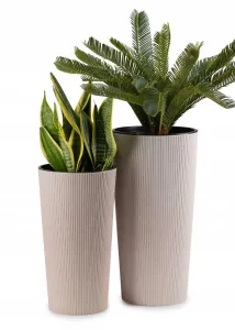 HowHomely Kvetináč URBANIKA ECO 46 cm béžový