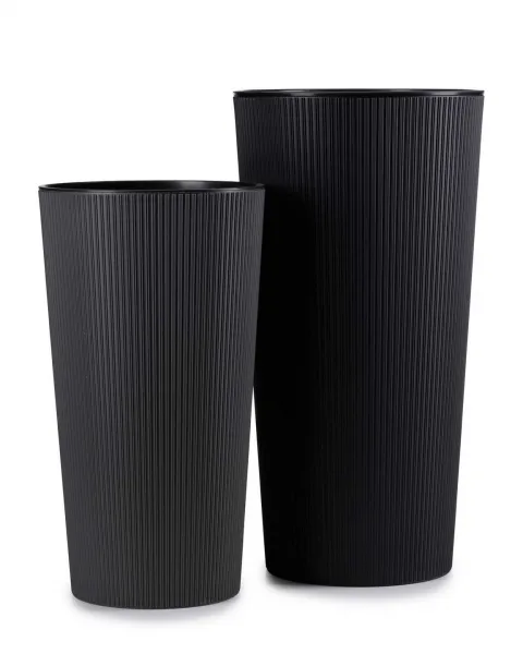 HowHomely Kvetináč URBANIKA ECO 46 cm čierny