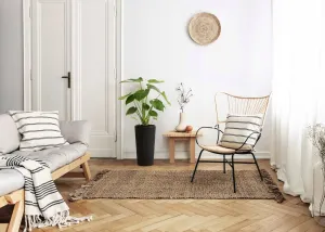 HowHomely Kvetináč URBANIKA ECO 46 cm čierny