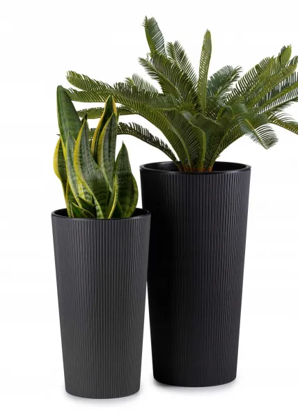 HowHomely Kvetináč URBANIKA ECO 46 cm čierny
