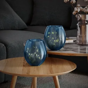 AmeliaHome LED dekorácie Murcia tmavomodrá, veľkosť 16*17,5