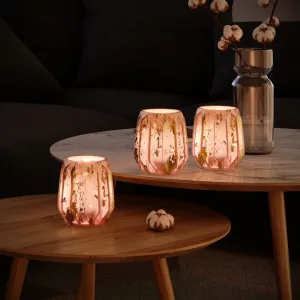 LED svietnik AmeliaHome CORDOBA 12x13 cm púdrovo ružový, veľkosť 12*13