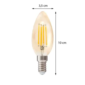 ATMOSPHERA LED žiarovka Flame Straight 2W E14 teplá biela