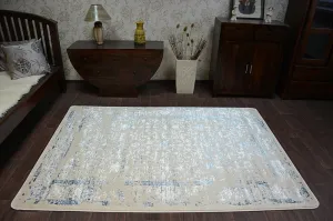 Dywany Lusczow Kusový koberec MANYAS Mariet modro-krémový, veľkosť 80x150