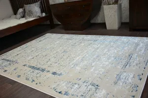 Dywany Lusczow Kusový koberec MANYAS Mariet modro-krémový, veľkosť 80x150